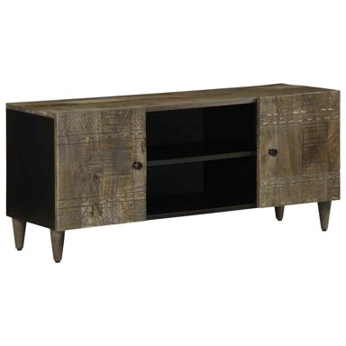 TV Ormarić svijetlo sivi 105x33,5x46 cm Puno drvo Mango