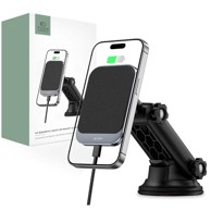 TECH-PROTECT Bežični auto punjač MM15W-V2, crni, magnetni, Magsafe, za ventilacijski otvor, 15W