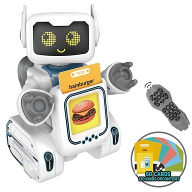 KAZOO TOYS Interaktivni robot na daljinsko upravljanje K44, 60 kartica za učenje engleskog jezika