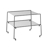 METALTEX Set od 2 crne dodatne police za kuhinju Brooklyn Lava