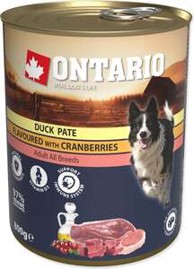 ONTARIO Konzerva Adult Dog 800 g, pačetina s brusnicama