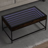 Stolić s beskonačnim LED svjetlima boja hrasta 90x50x41 cm