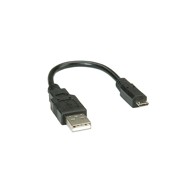 ROLINE USB2.0 kabel 0.15m, crni