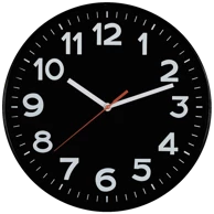 HOME Zidni sat, staklena prednja strana, 1 x AA baterija, 300 mm AWC300BK 63229