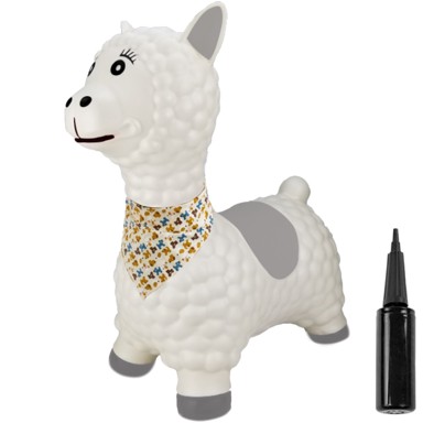 Skakalica alpaka, gumena, bijela, 55 cm